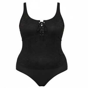 Torrid NWT Lace Corset Seamed Lace-Up Bodysuit Goth Whimsigoth Victorian date
